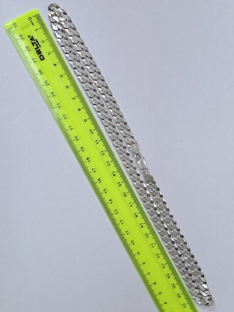 Серебряная цепь с плетением панцирное (33732489) 2
