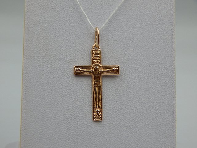 Підвіс-хрест з червоного золота (33127328) 1