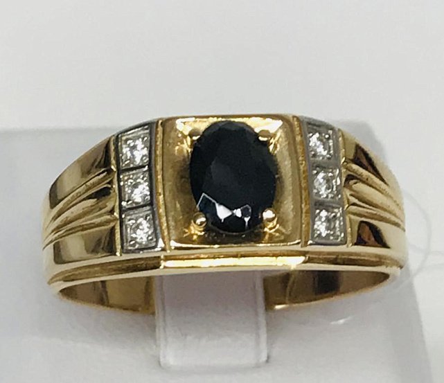 Перстень из красного и белого золота с цирконием (28798958) 0
