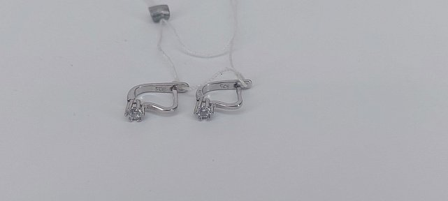 Срібні сережки з цирконієм (30520530) 4