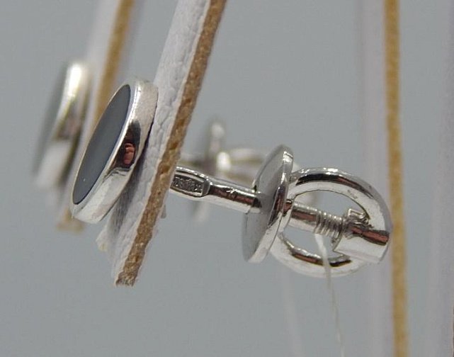 Срібні сережки з емаллю (32420159) 2
