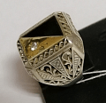 картинка Серебряный перстень с эмалью и цирконием (6440650) 
