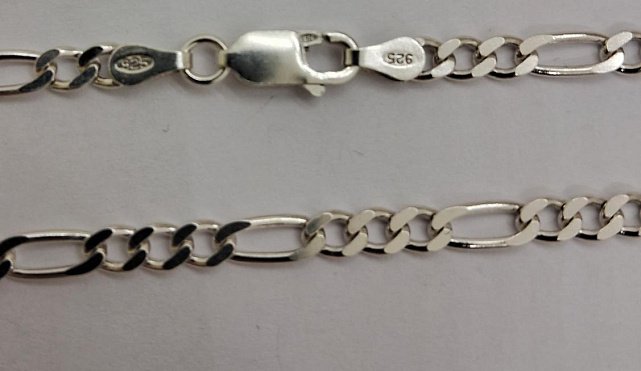 Серебряная цепь с плетением Картье (32749743) 3