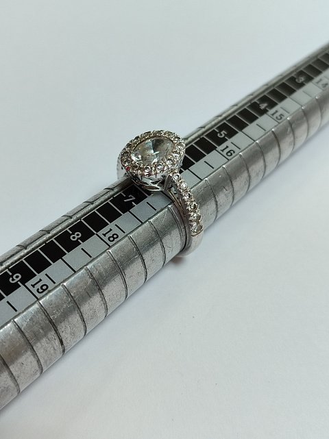 Серебряное кольцо с цирконием (33812024) 4