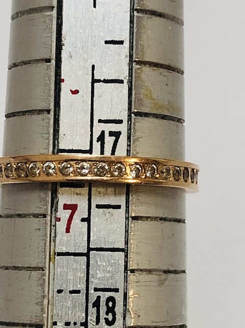 Кольцо из красного золота с цирконием (33744534) 2