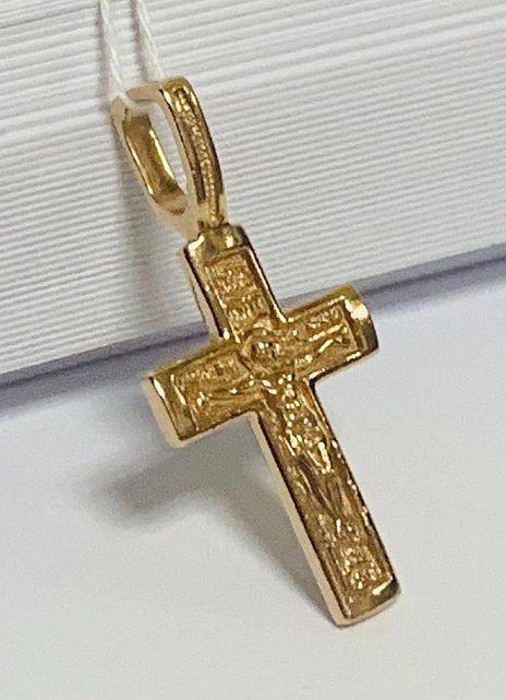 Підвіс-хрест з червоного золота (32343748) 1