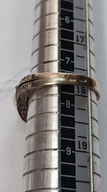 Серебряное кольцо с жемчугом и цирконием (33288955) 1
