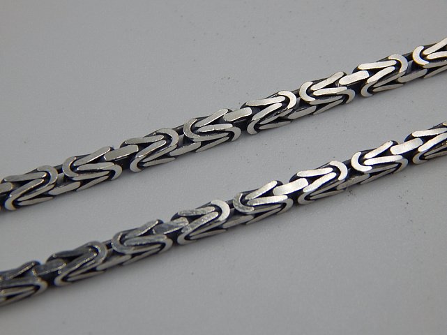 Серебряная цепь с плетением лисий хвост (31426135) 1