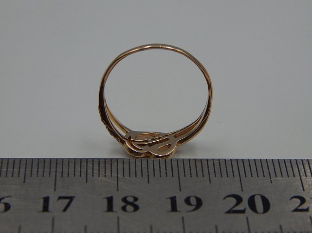 Кольцо из красного золота с цирконием (33469631) 4