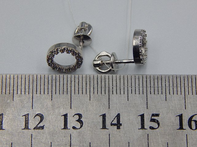 Серебряные серьги с цирконием (33033034) 5