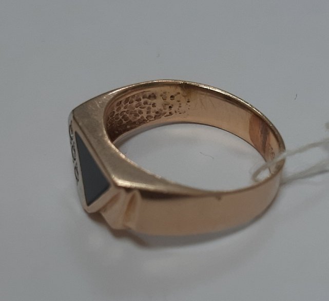 Перстень з червоного та білого золота з цирконієм (31484083) 6