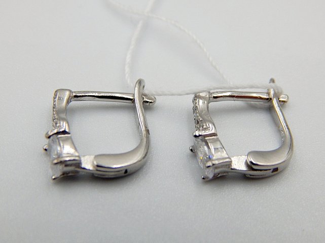 Срібні сережки з цирконієм (30463412) 5