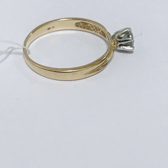 Кольцо из красного и белого золота с цирконием (31265461) 7