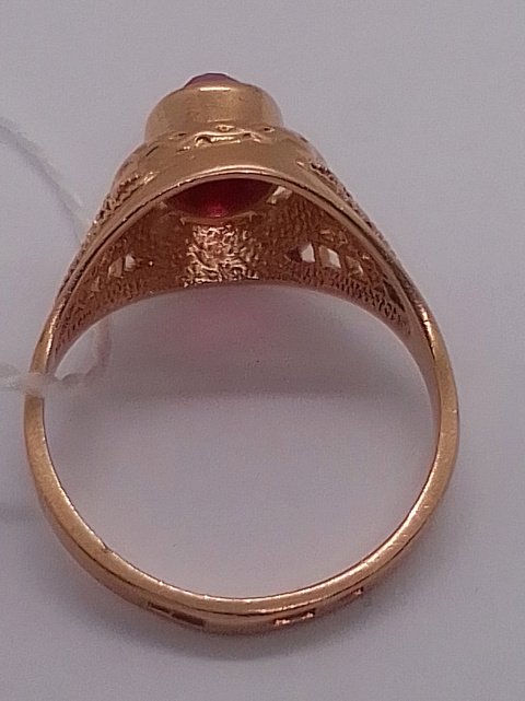 Кольцо из красного золота с природный самоцвет (33783285) 3