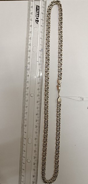 Серебряная цепь с плетением Бисмарк (33763246) 2