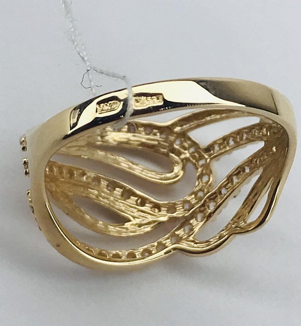 Кольцо из красного золота с цирконием (32277827)  3