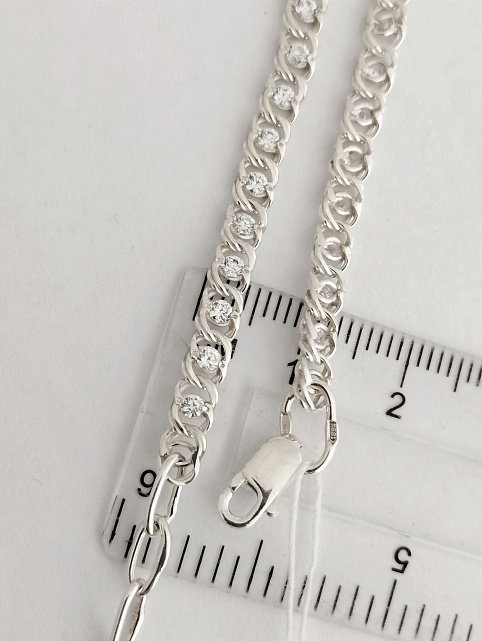 Срібний браслет із цирконієм (33539939) 1