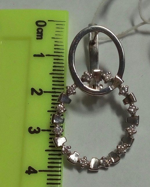 Серебряные серьги с цирконием (30637387) 2