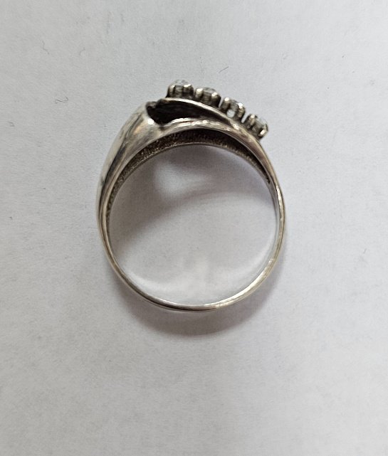 Серебряное кольцо с цирконием (33792165) 3