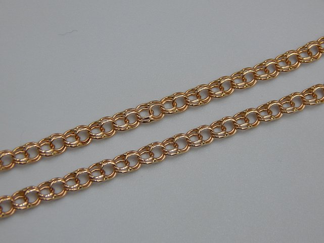 Цепь из красного золота с плетением Бисмарк (33424250)  2