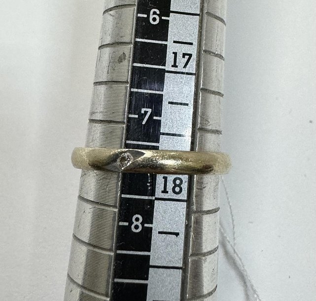 Обручальное кольцо из белого золота с бриллиантом (-ми) (33620182) 3