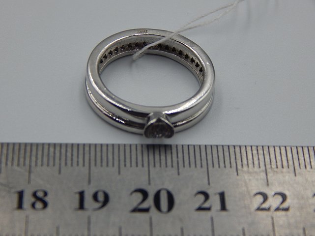 Серебряное кольцо с цирконием (32464618) 3