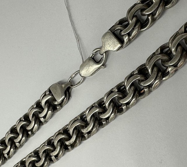 Серебряная цепь с плетением Бисмарк (33479825) 0