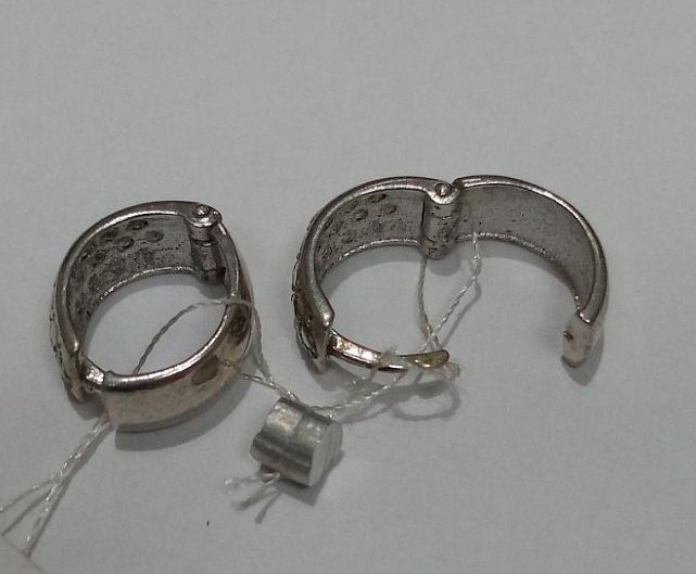 Серебряные серьги с цирконием (30140240) 1