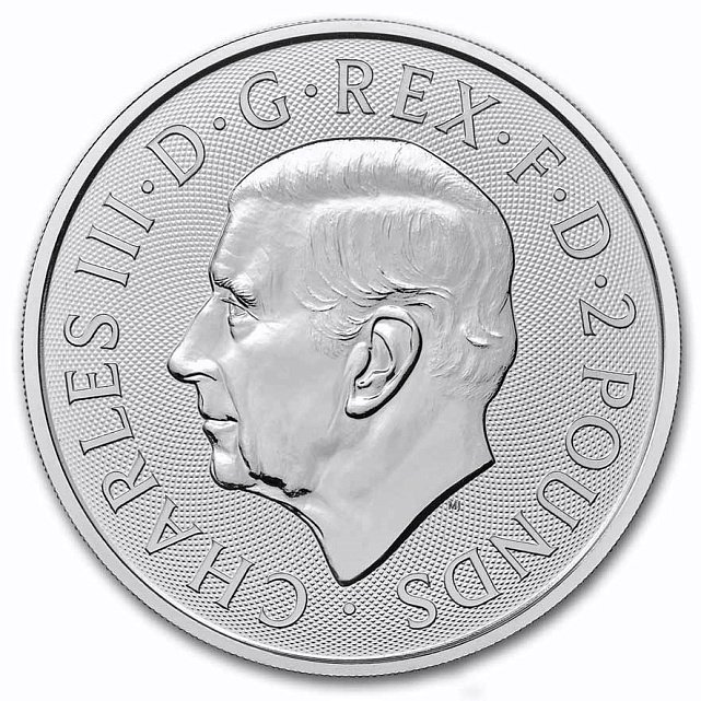 Срібна монета 1oz Британія та Свобода 2 англійських фунта 2024 Великобританія (33335218) 1