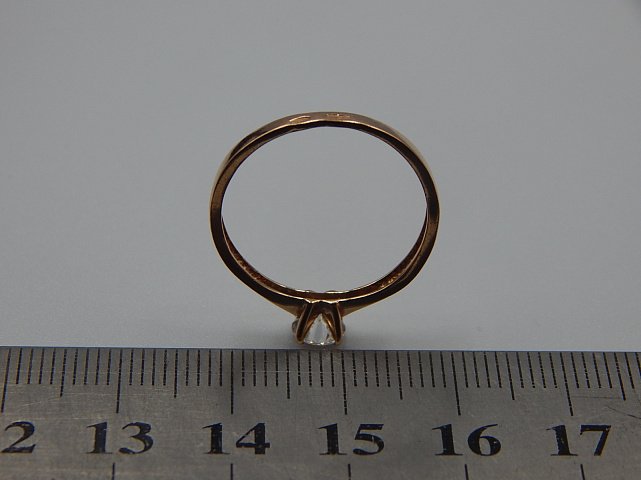 Каблучка з червоного золота з цирконієм (31570933) 5