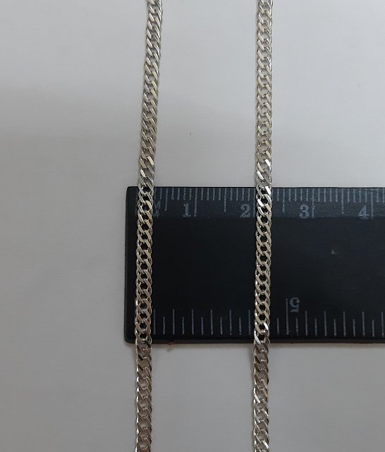 Серебряная цепь с плетением Двойной ромб (30528457) 3