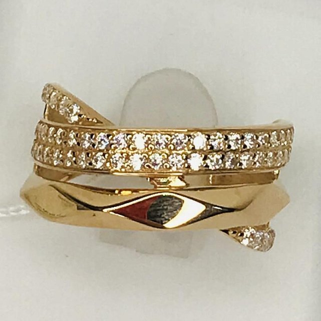 Кольцо из красного золота с цирконием (33757342) 0