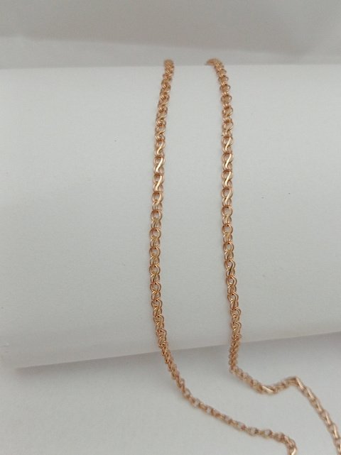 Цепь из красного золота с плетением Ручеек (31959929) 1
