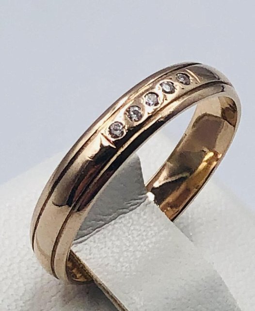 Обручальное кольцо из красного золота (32184744) 0