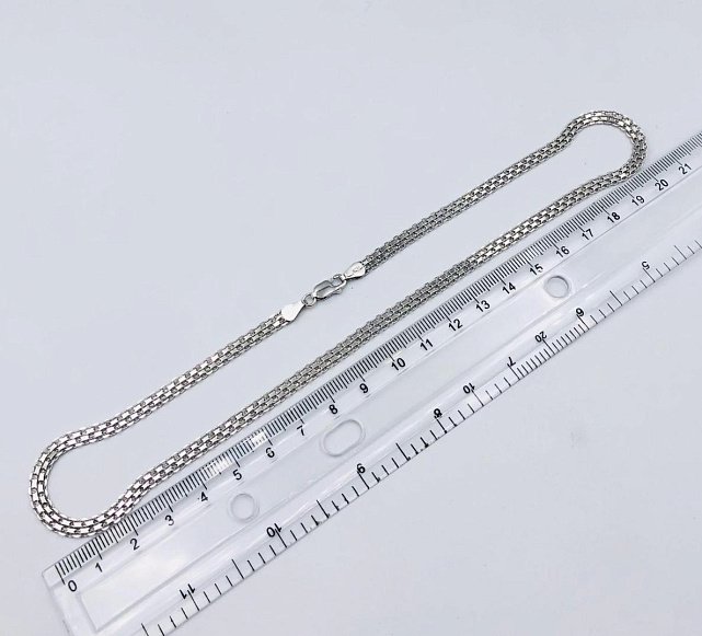Срібний ланцюг з плетінням Фантазійне (33792846) 1