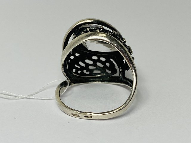 Серебряное кольцо с цирконием (33810957) 3
