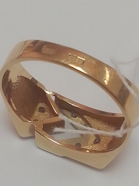 Перстень з червоного золота з цирконієм (33545413) 4