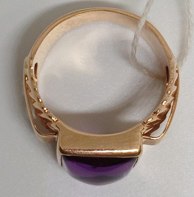 Перстень из красного золота с аметистом (33652751) 4