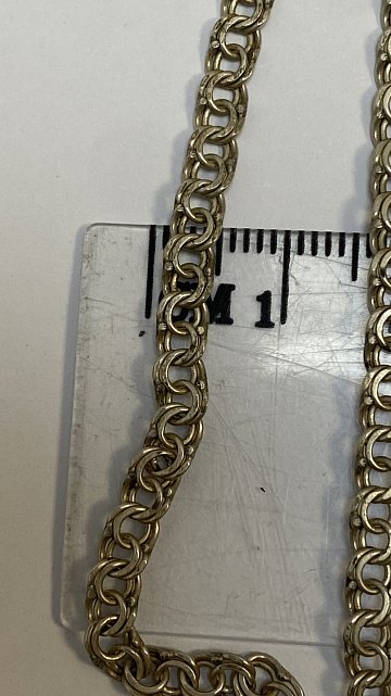 Серебряная цепь с плетением Бисмарк (33774621) 1