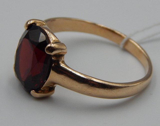 Кольцо из красного золота с цирконием (32333646)  2