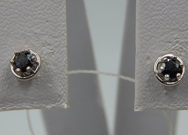 Срібні сережки з цирконієм (32420229) 0
