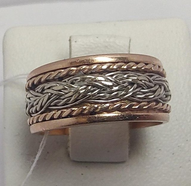 Обручальное кольцо из красного и белого золота (33819816) 0
