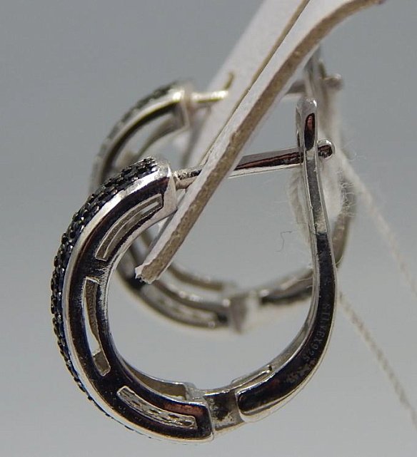 Срібні сережки з цирконієм (32557756) 1