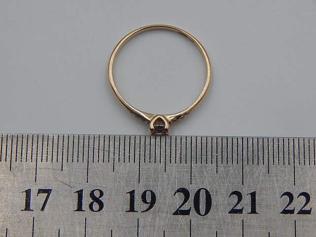 Кольцо из красного золота с цирконием (33766952) 3