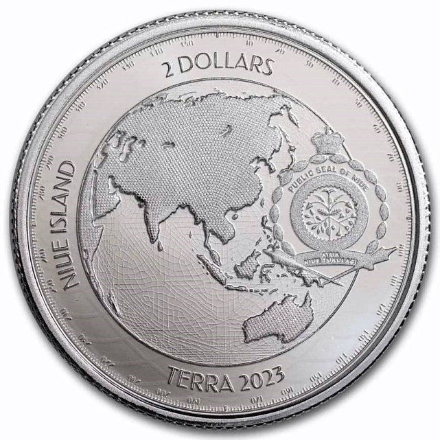 Срібна монета 1oz Терра 2 долари 2023 Ніуе (33272238) 6
