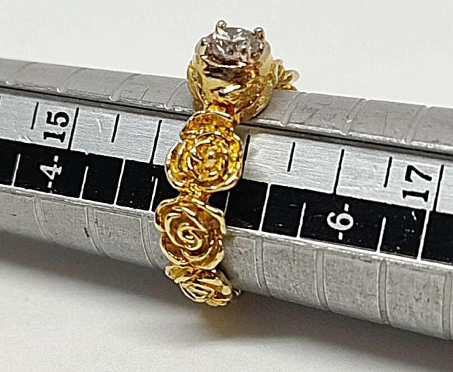 Кольцо из желтого золота с бриллиантом (-ми) (31529857) 5