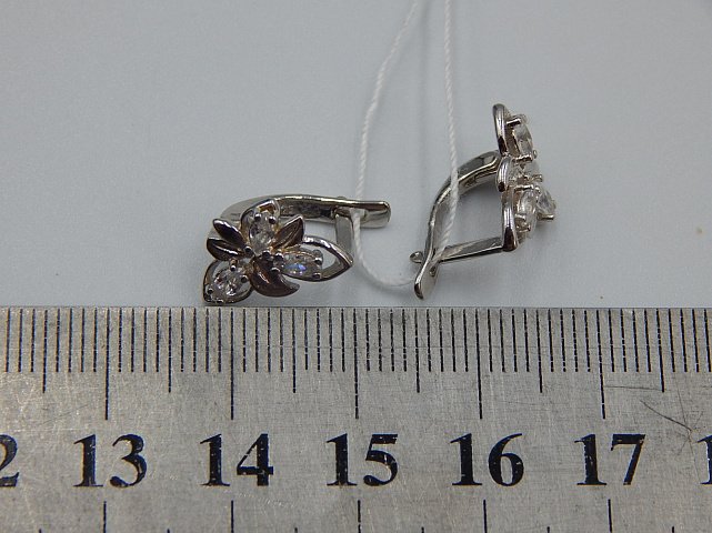 Срібні сережки з цирконієм (31089866) 4