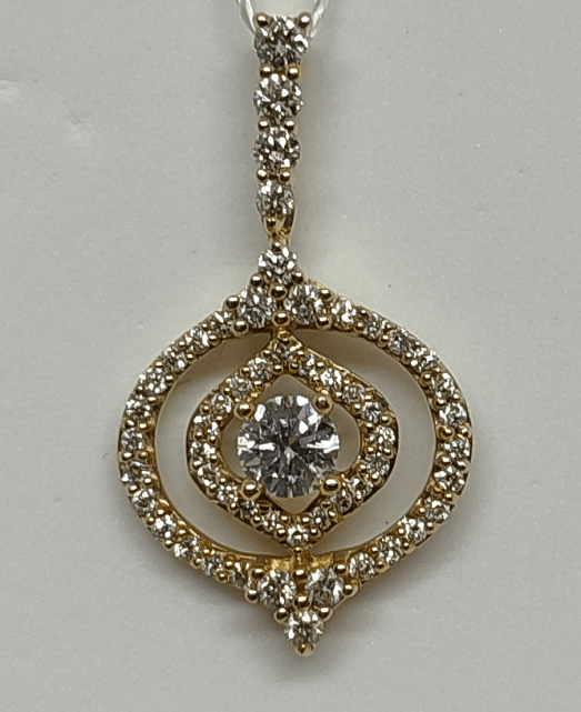Кулон із жовтого золота з діамантом (-ми) (28543464) 0