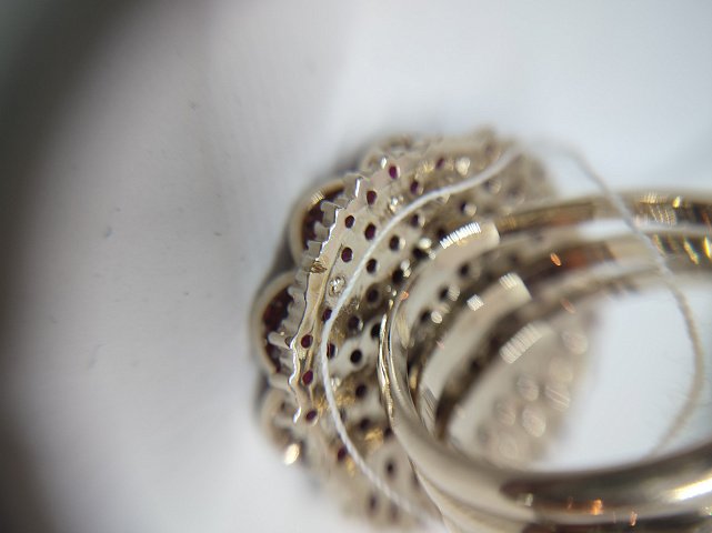 Кольцо из красного и белого золота с сапфиром и бриллиантом (-ми) (27417595) 12
