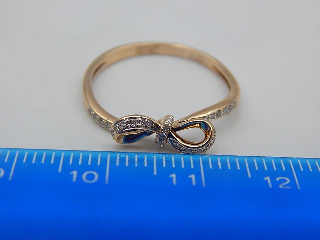 Кольцо из красного золота с бриллиантом (-ми) (30720552) 4